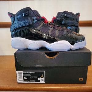 DS Nike Air Jordan 6 Rings Bred Black Gym red white sz 4Y 5.5 wmn and 7Y 8.5 wmn